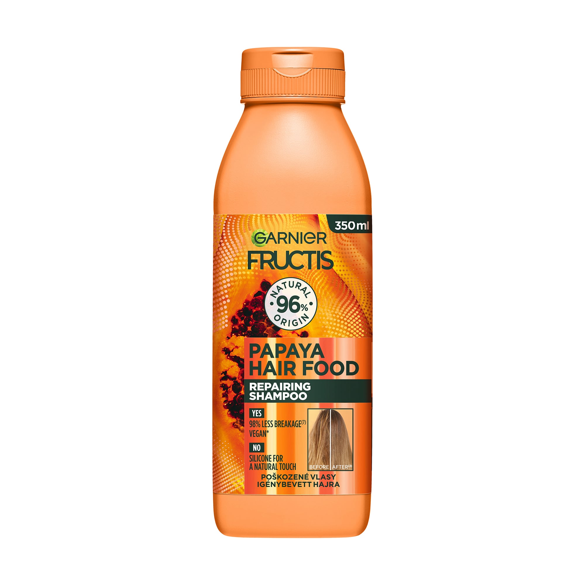 Шампунь Garnier Fructis HairFood Папайя, для відновлення пошкодженого волосся, 350 мл